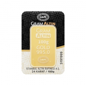 100 Gram 24 Ayar Sertifikalı Gram Altın